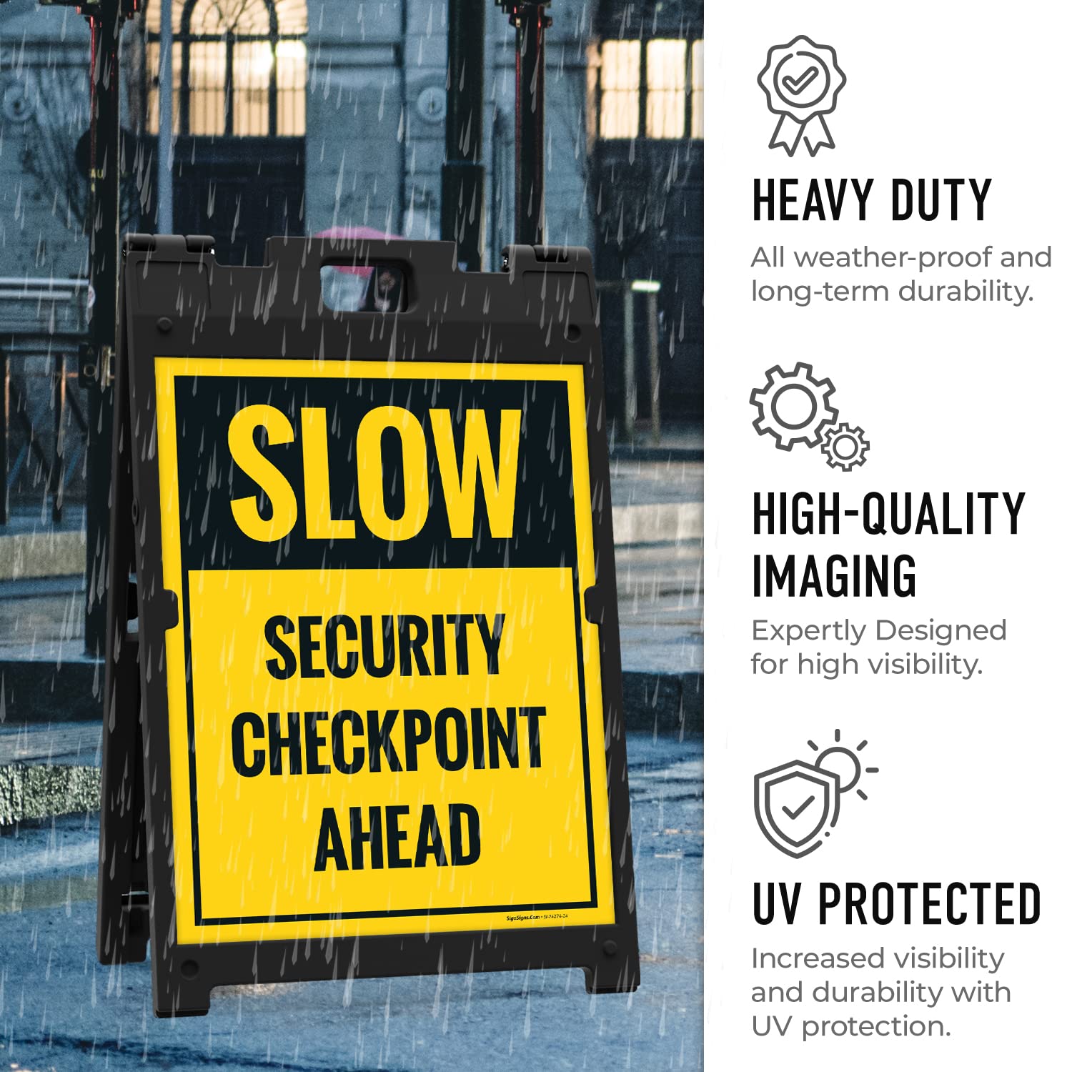 Amazon.com: Sigo Signs: Security Checkpoint Sidewalk Sign
